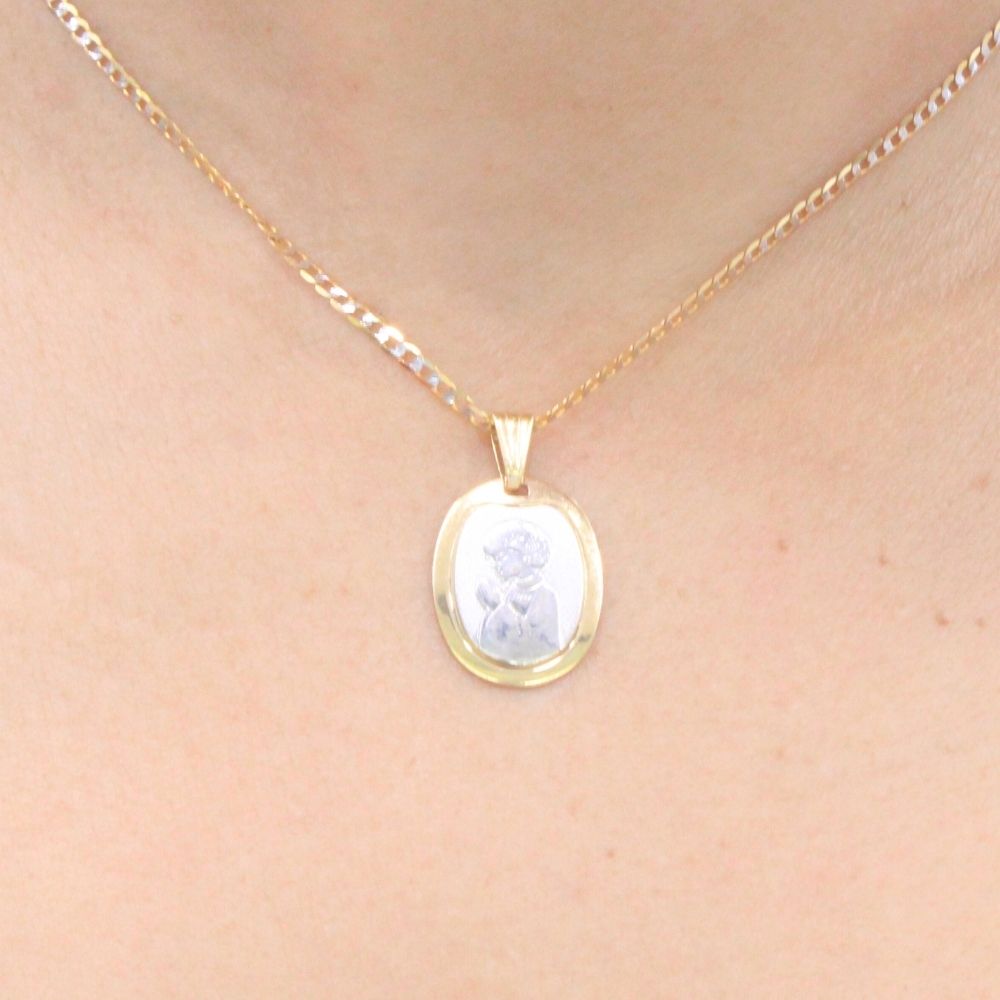 Medalla de Oro 14k para Confirmación Religiosa mod. 9538