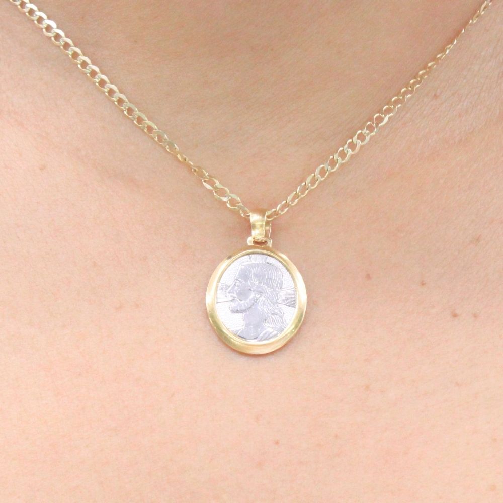 Medalla de Oro 14k del Divino Rostro mod. 9542