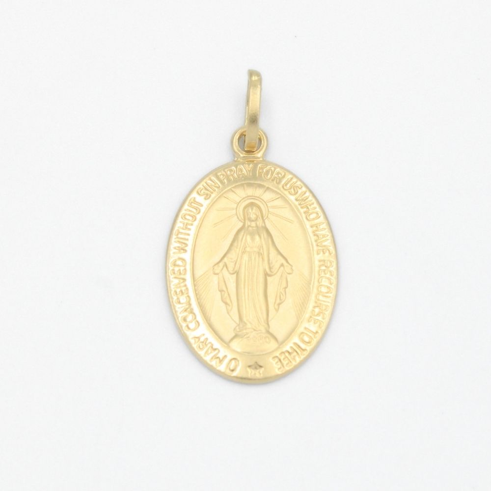 Medalla de Oro 14k de la Virgen Milagrosa mod. 9543