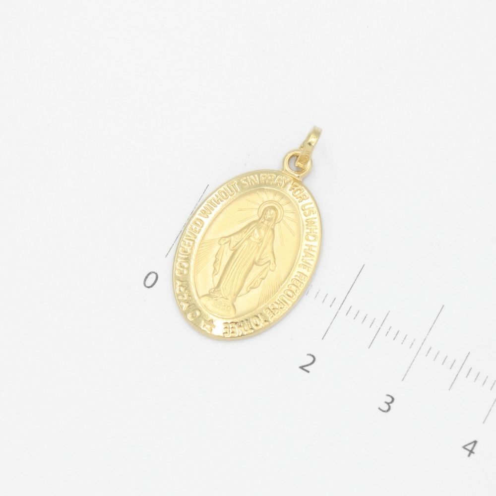 Medalla de Oro 14k de la Virgen Milagrosa mod. 9543