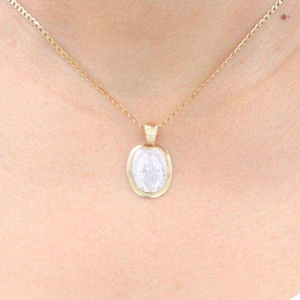 Medalla de Oro 14k Virgen Milagrosa mod. 9516