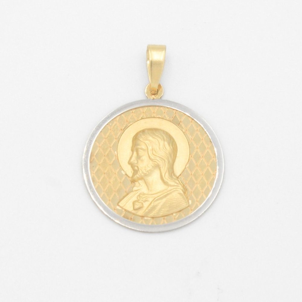 Medalla de Oro 14k con el Sagrado Corazón mod. 9546