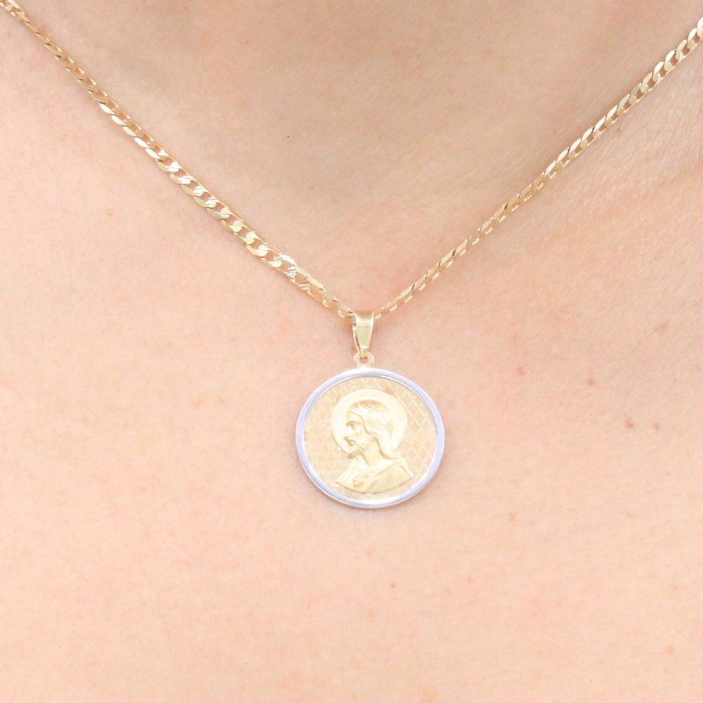 Medalla de Oro 14k con el Sagrado Corazón mod. 9546