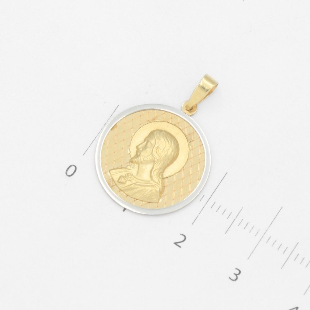 Medalla de Oro 14k con el Sagrado Corazón mod. 9546