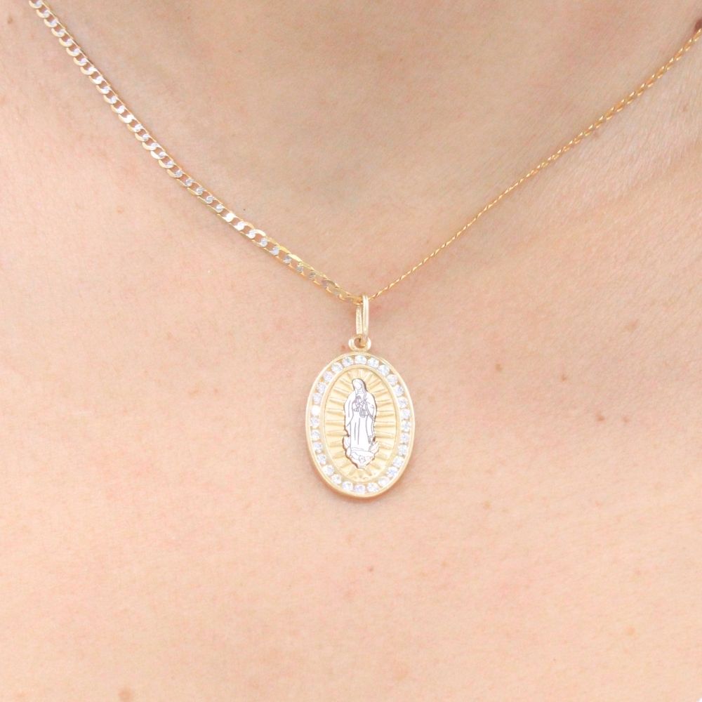 Medalla de Oro 14k de la Virgen Guadalupe mod. 9547