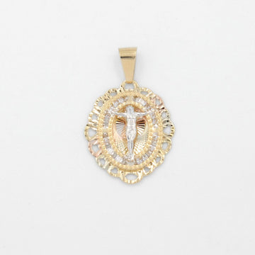 Medalla de Oro 14k con Imagen de Cristo mod. 8842