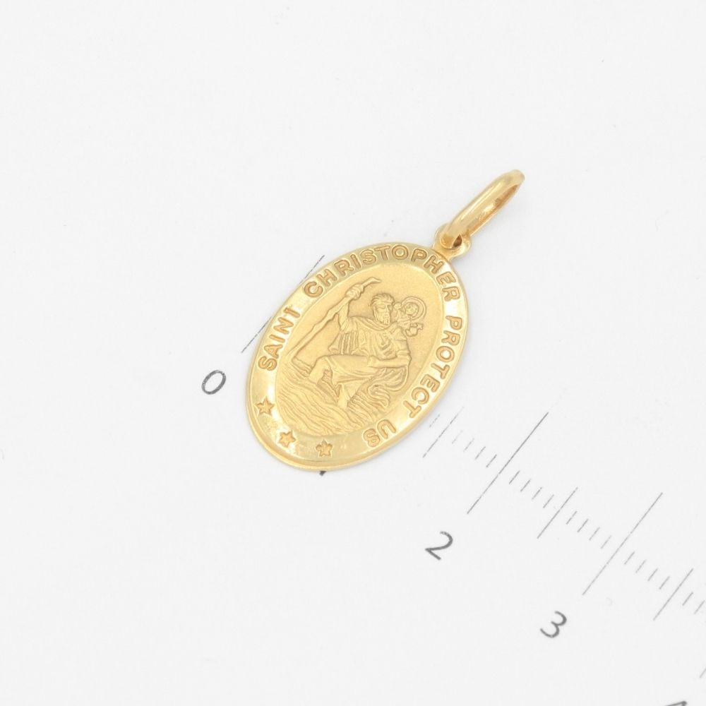 Medalla de Oro 14k San Christopher Protector mod. 9518