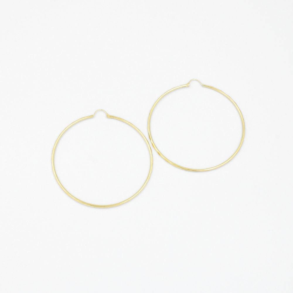 Arracada de Oro 14k Brillante en Diseño Facetado Hueco mod. 9141