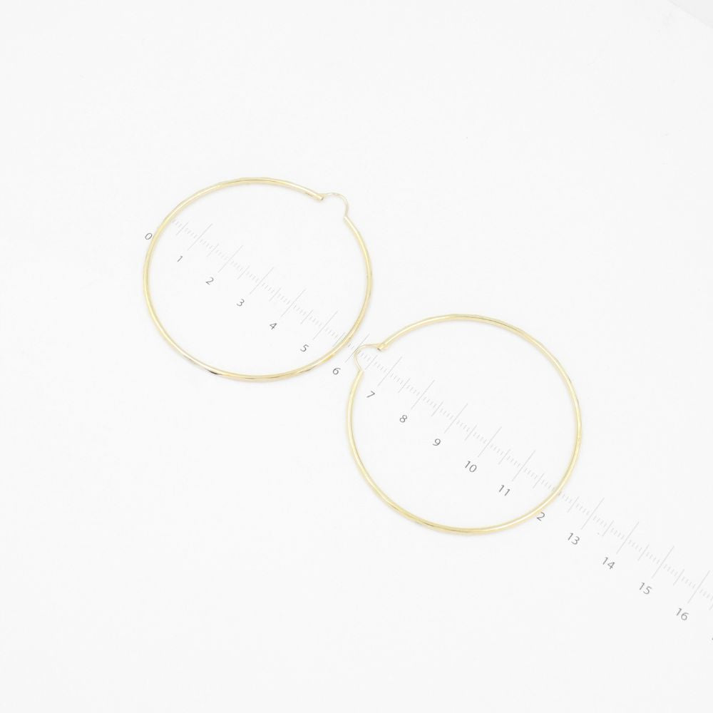 Arracada de Oro 14k Brillante en Diseño Facetado Hueco mod. 9141