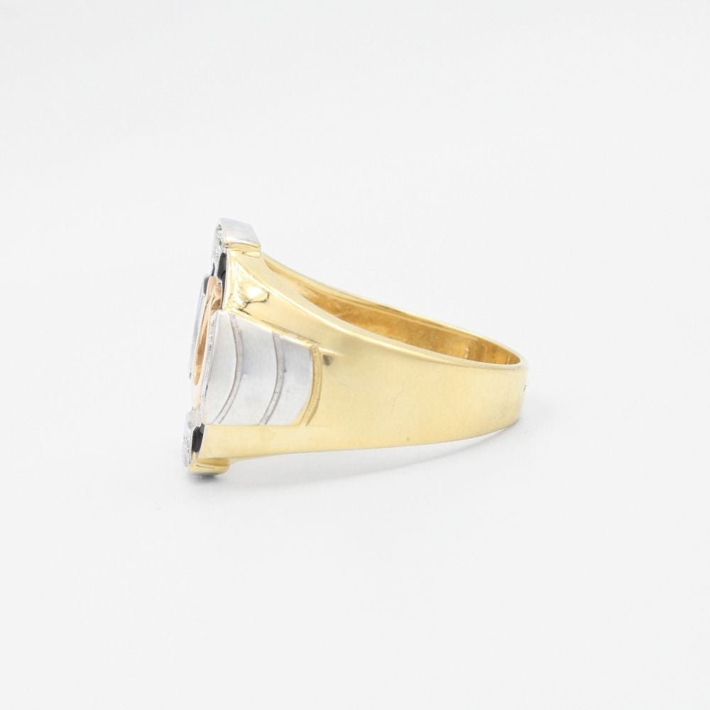 Anillo Verde, Blanco y Rojo mod. 5373