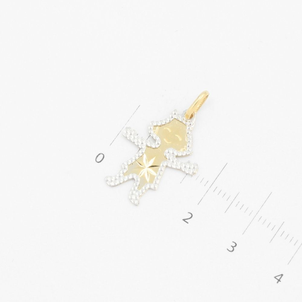 Dije de Oro 14k Pequeño Niña con Diamantado Blanco mod. 9224