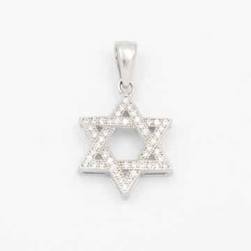 Dije de Oro 14k Hueco Estrella de David con Zirconias mod. 9240