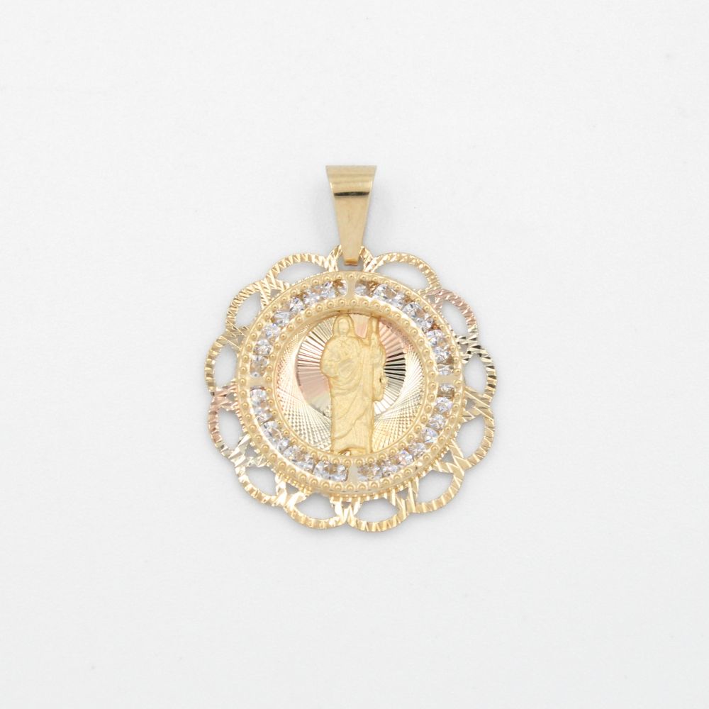 Medalla de Oro 14k San Judas mod. 8848