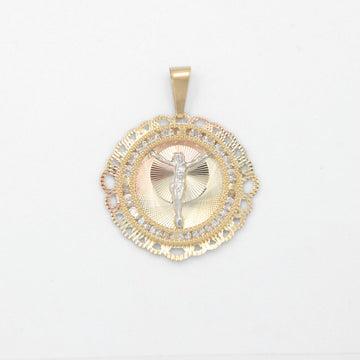 Medalla de Oro 14k con Imagen de Cristo mod. 8849