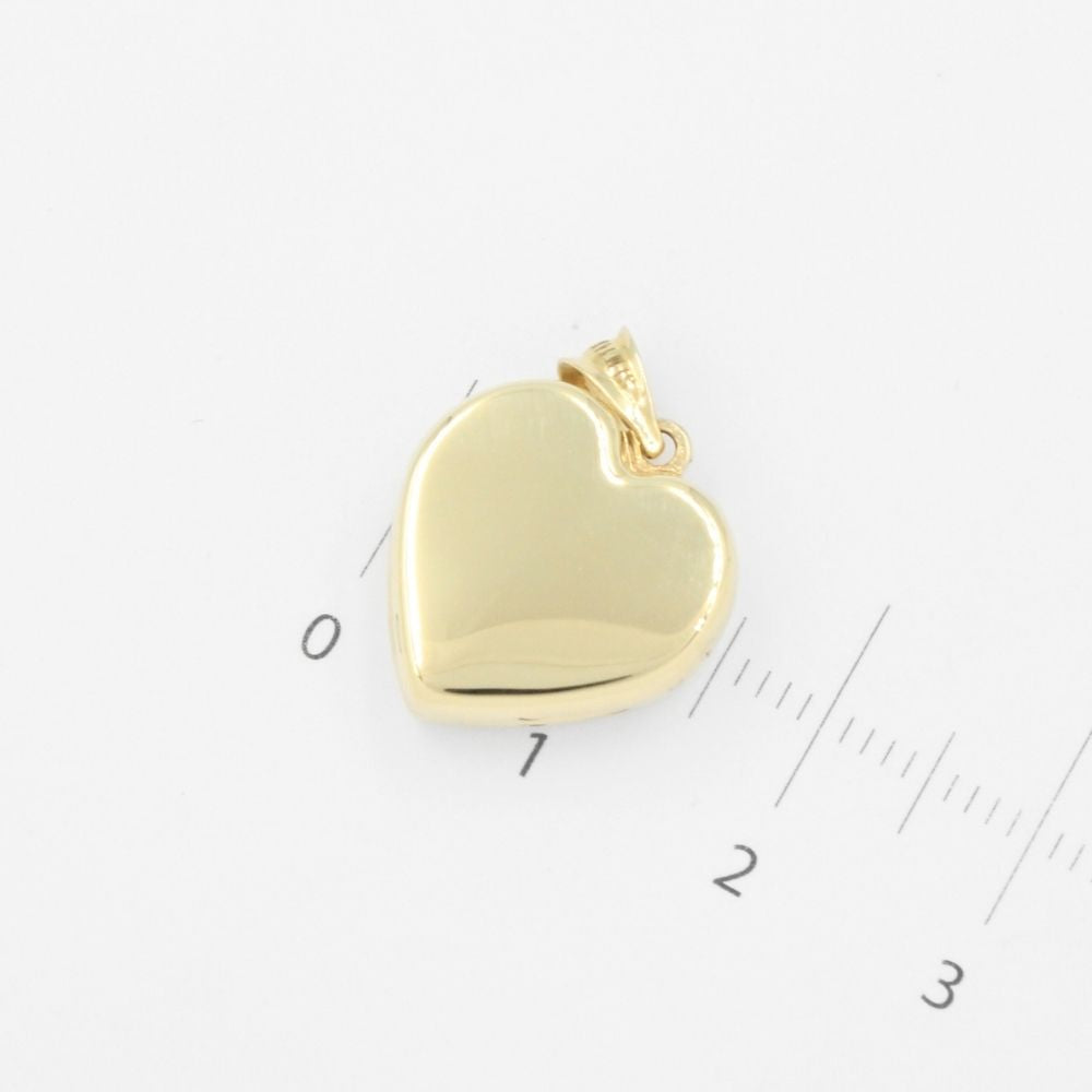 Dije Relicario en Oro 14k Diseño de Corazón Grabable mod. 8751