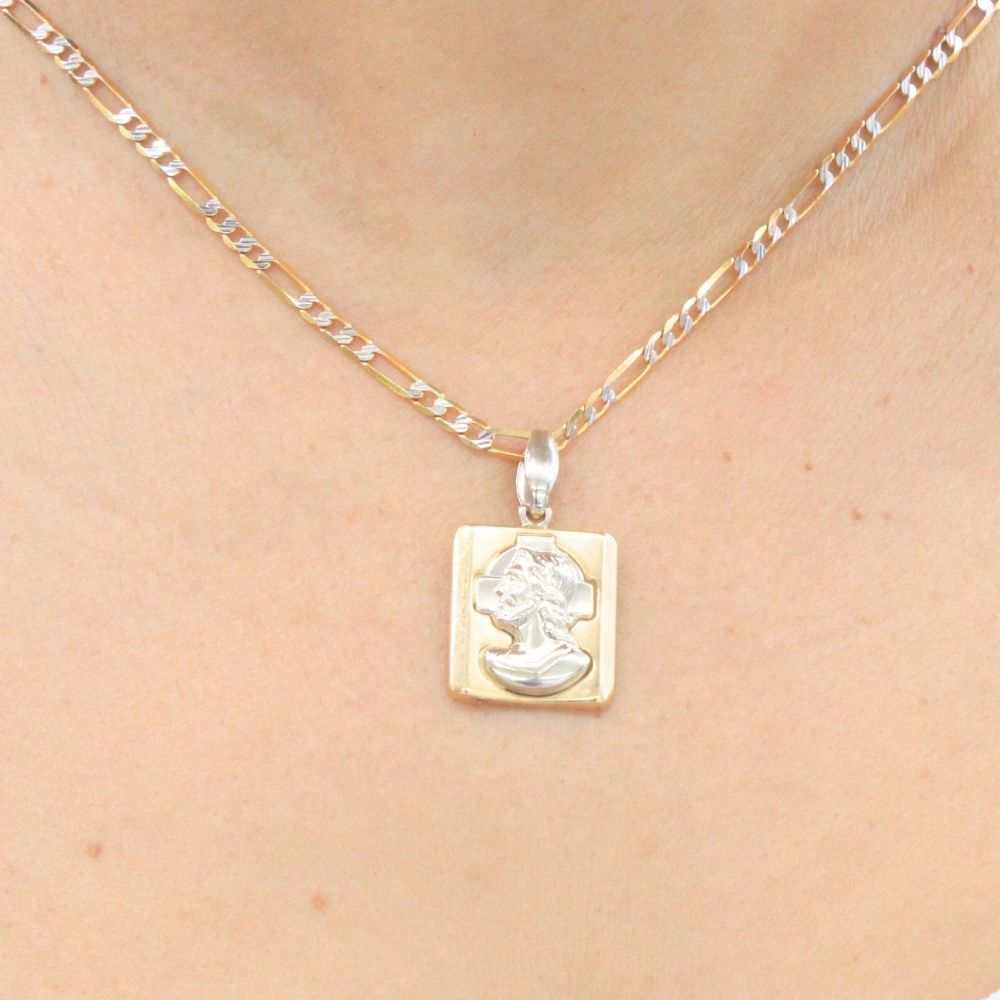 Medalla de Oro 14k Divino Rostro mod. 9522