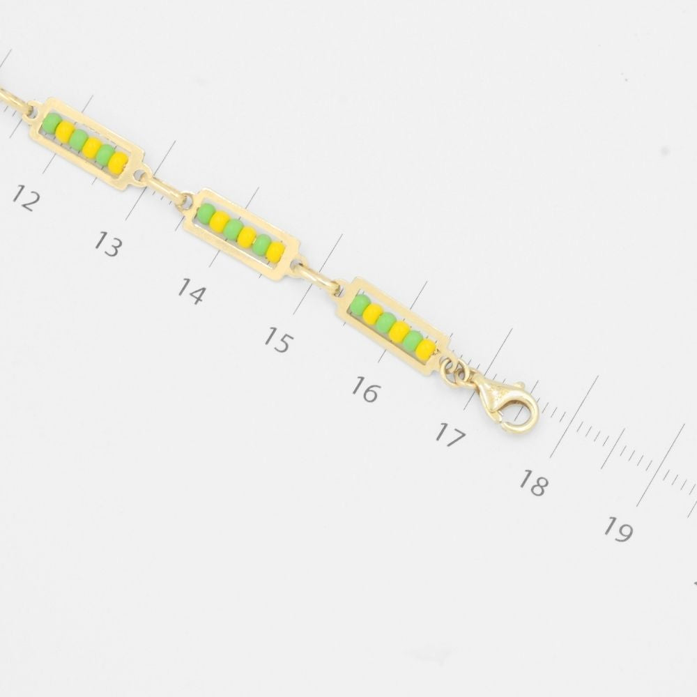 Pulsera de Oro 14k Orunmila Mano de Orula Protección Santería mod. 7953