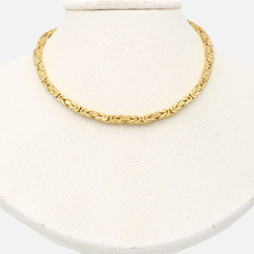 Cadena de Oro 14k Tejido Bizantino Hueco y Brillante mod. 9504