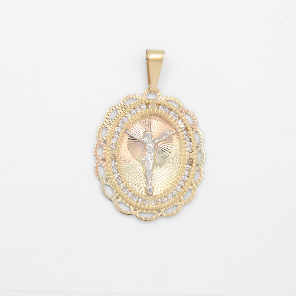 Medalla de Oro 14k Imagen de Cristo mod. 8852