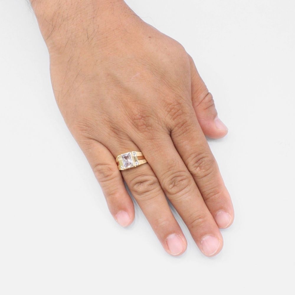 Anillo de Oro 14k con Zirconia Brillante mod. 9459