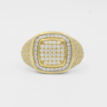 Anillo con Incrustación Especial de Zirconias Brillantes mod. 6002