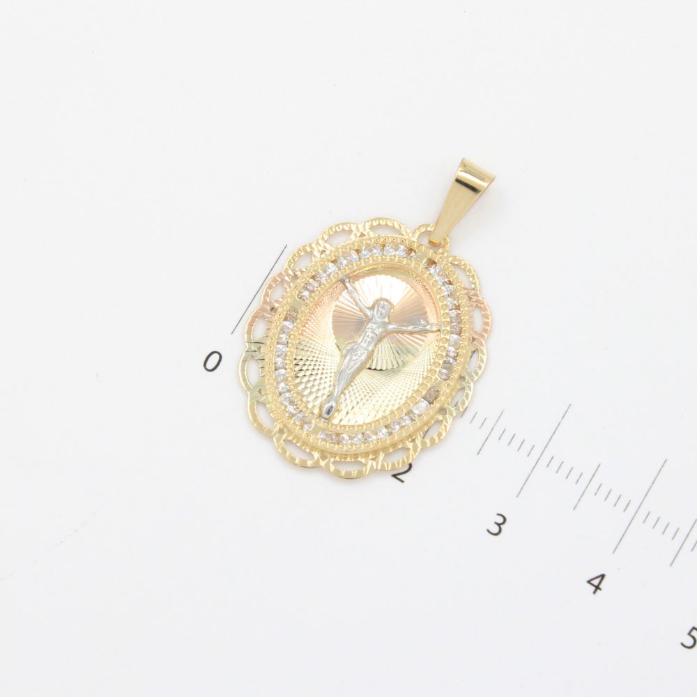 Medalla de Oro 14k Imagen de Cristo mod. 8852