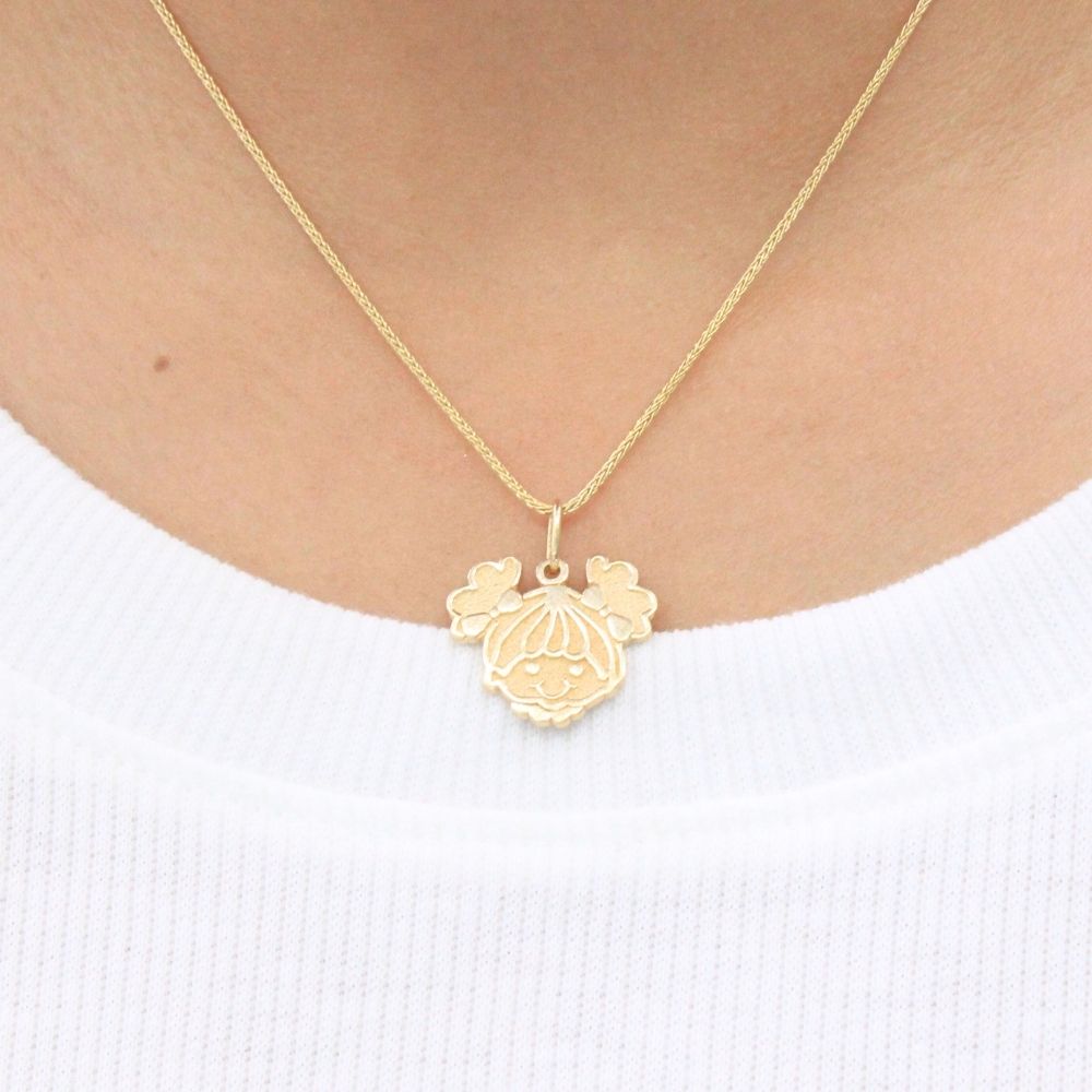 Dije de Oro 14k Rostro de Niña Especial mod. 9229