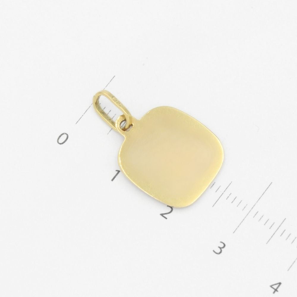 Medalla de Oro 14k Semi Cuadrada con Imagen del Divino Rostro mod. 9526