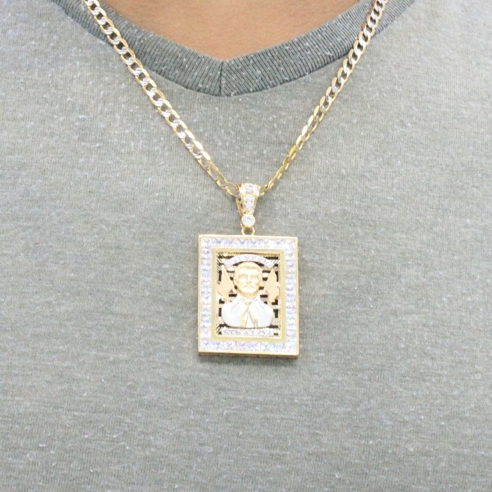 Dije de Oro 14k Diseño de Cuadro de Jesus Malverde mod. 9440