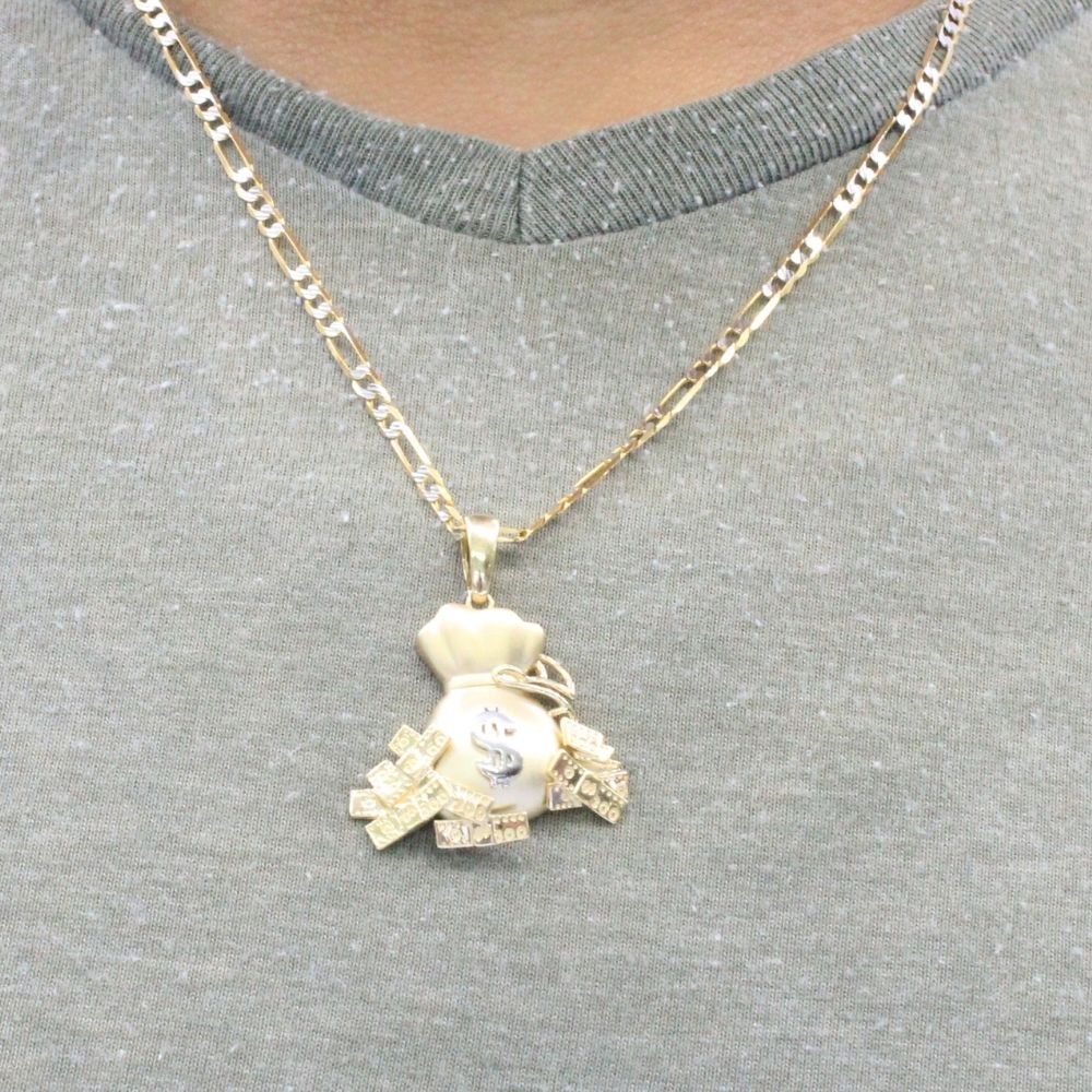 Dije de Oro 14k Diseño de Bolsa de Dinero mod. 9442