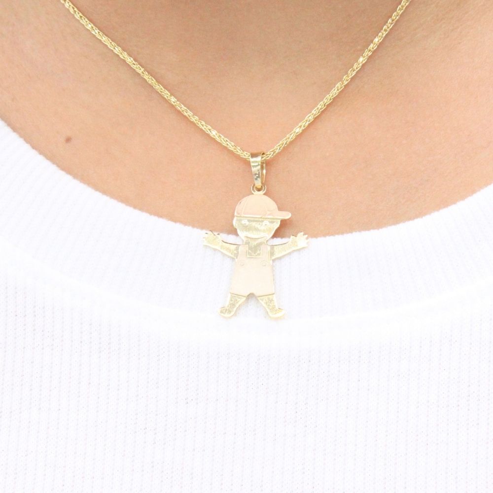 Dije de Oro 14k Niño de Diseño Brillante mod. 9234