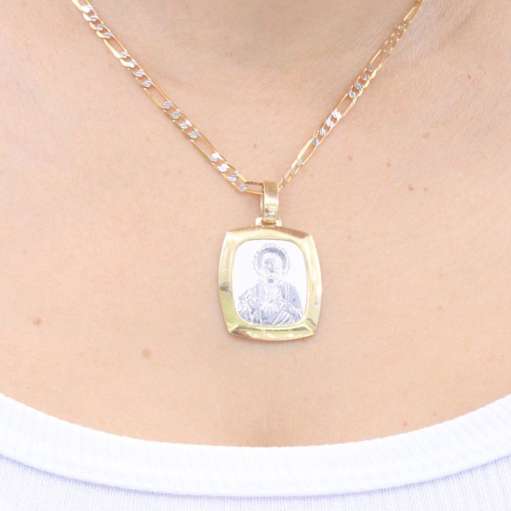 Medalla de Oro 14k Sagrado Corazón mod. 9530