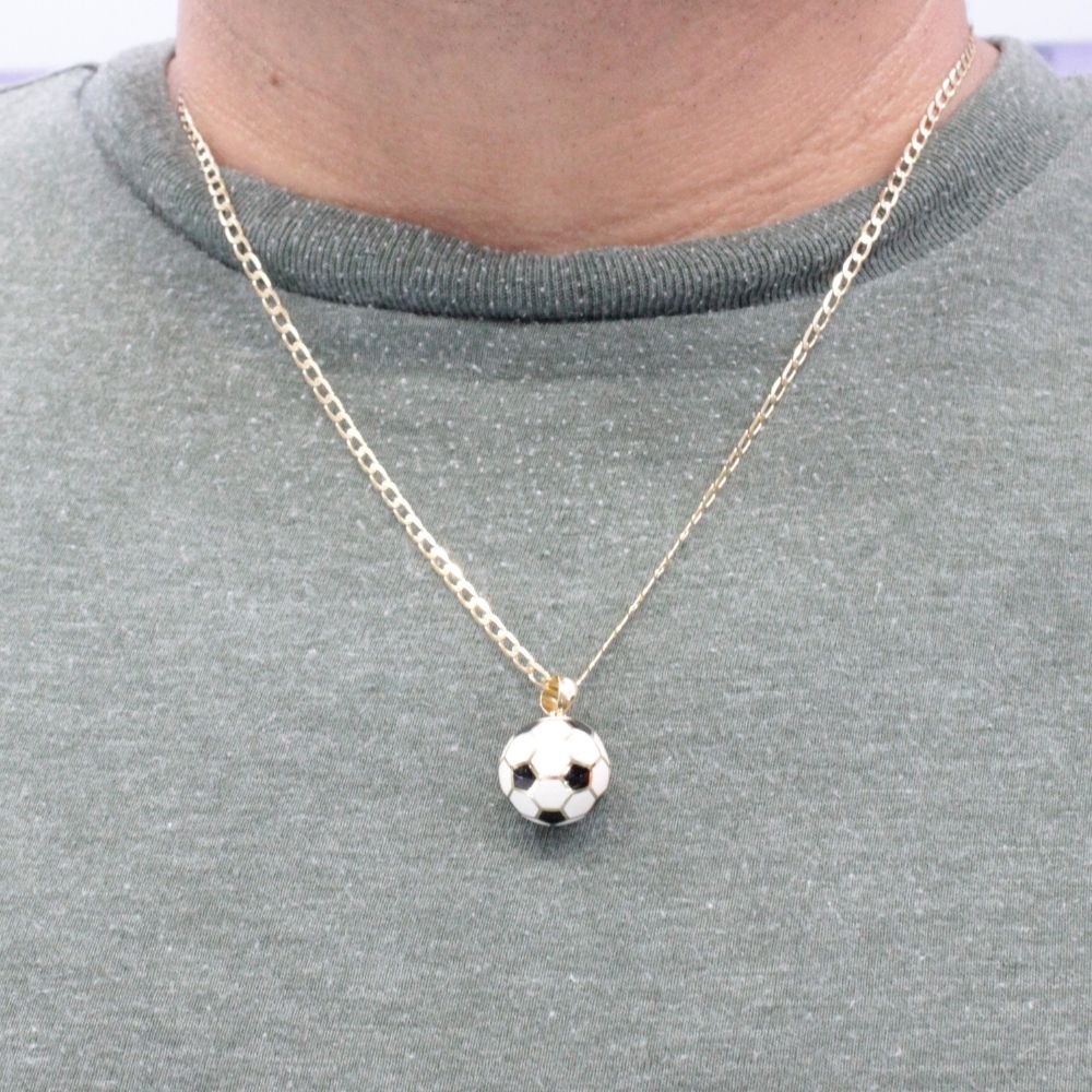 Dije de Oro 14k Hueco en Forma de Balón de Football mod. 8744