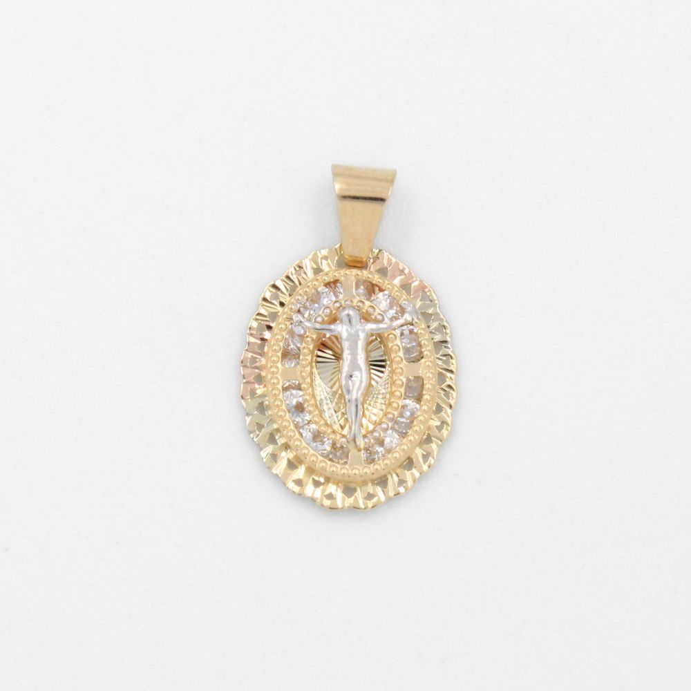 Medalla de Oro 14k con Imagen de Cristo mod. 8840