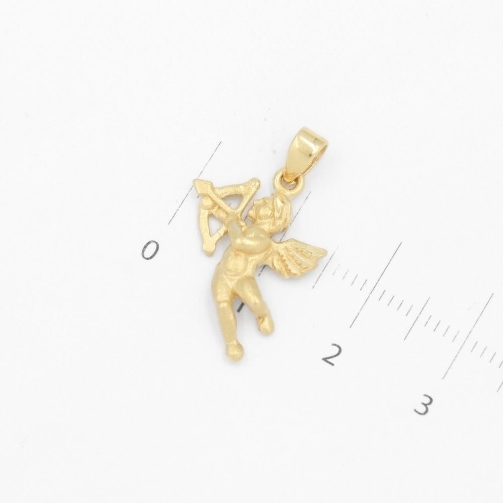Dije de Oro 14k Cupido de Tono Mate mod. 9164