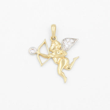 Dije de Oro 14k Cupido Brillante con Alas Incrustadas de Zirconias mod. 9165