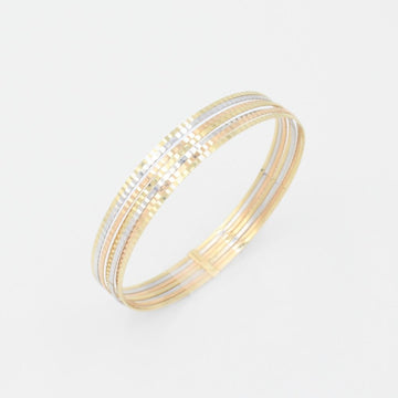 Semanario de Oro 14k de Diseño Sólido con Diamantado Brillante mod. 8999