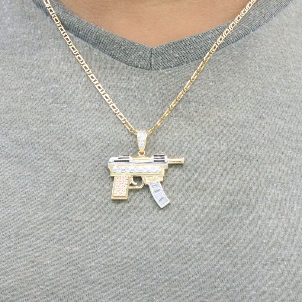 Dije de Oro 14k Diseño Arma corta  mod. 9446