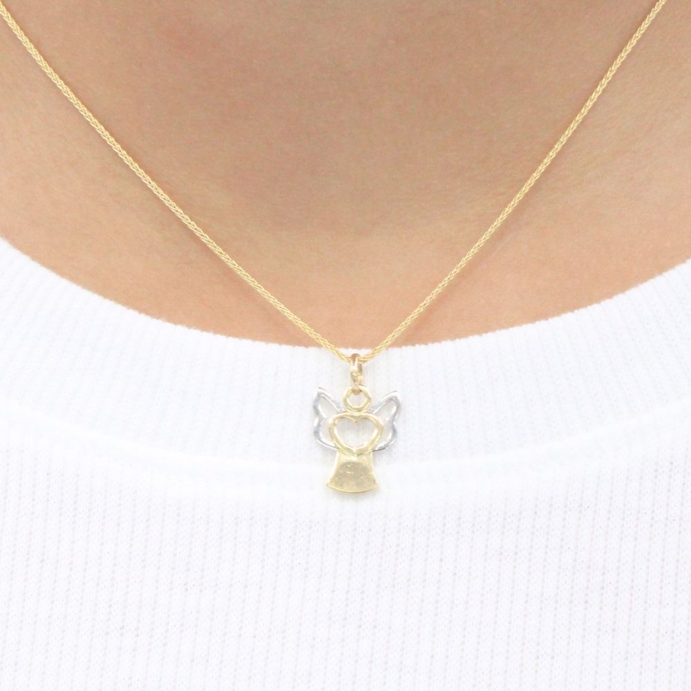 Dije de Oro 14k Ángel con Corazón mod. 9166