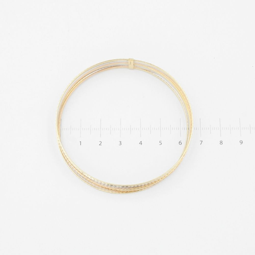 Semanario de Oro 14k de Diseño Sólido con Diamantado Brillante mod. 8999