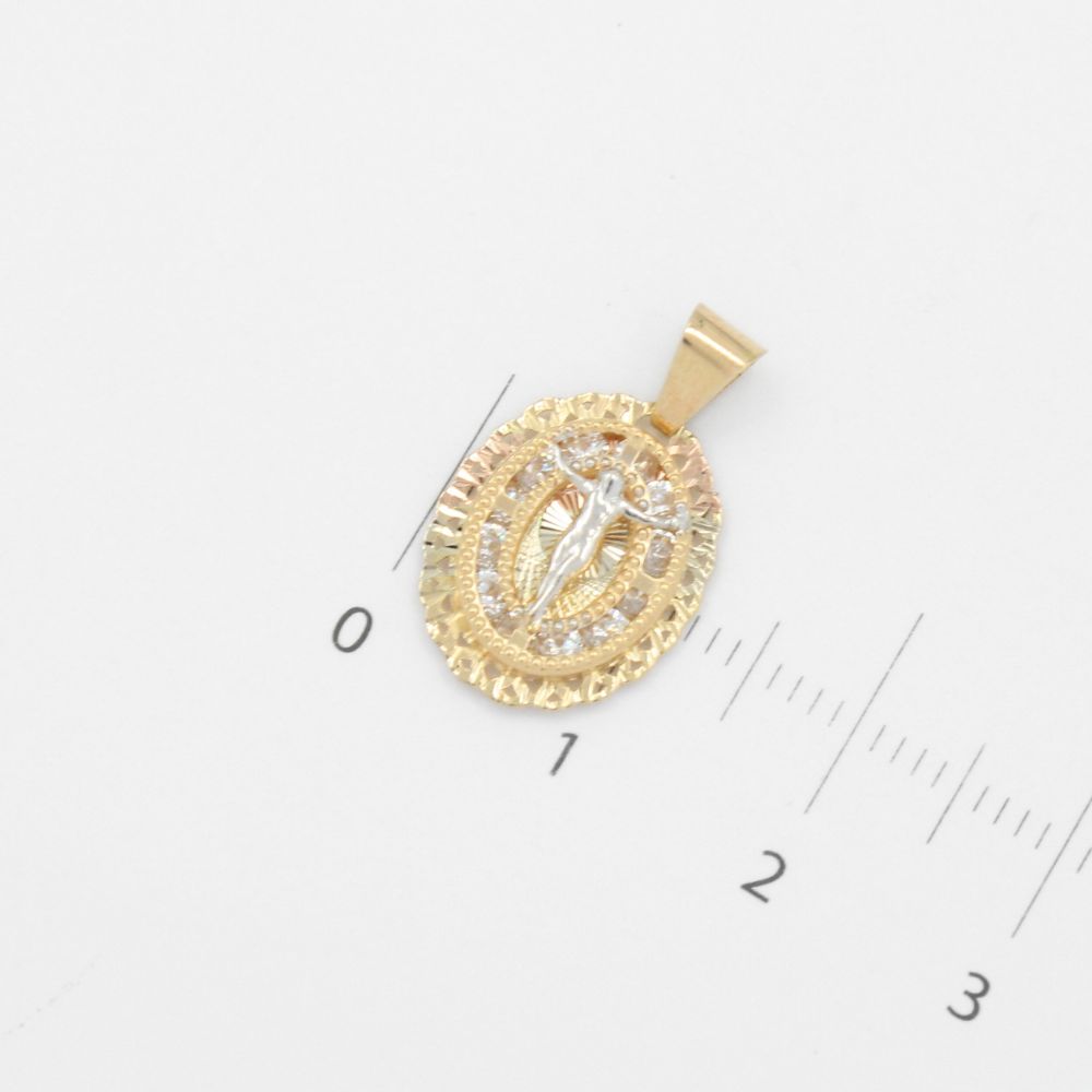 Medalla de Oro 14k con Imagen de Cristo mod. 8840