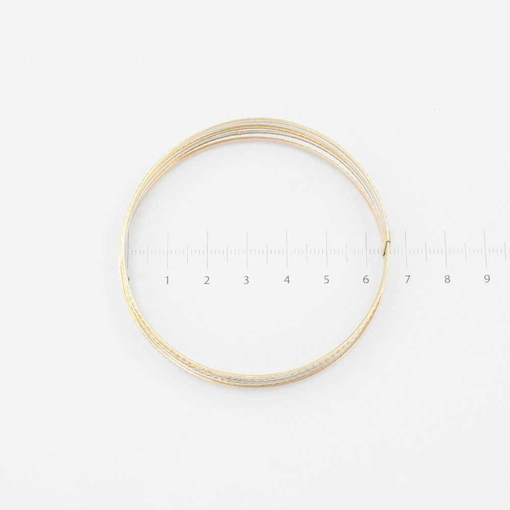 Semanario de Oro 14k de Diseño Sólido con Diamantado Brillante mod. 8999