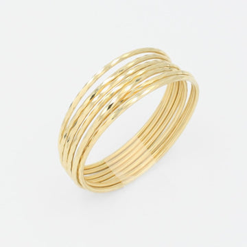 Semanario de Oro 14k de Diseño Semi Sólido con Diamantado Fino mod. 9000