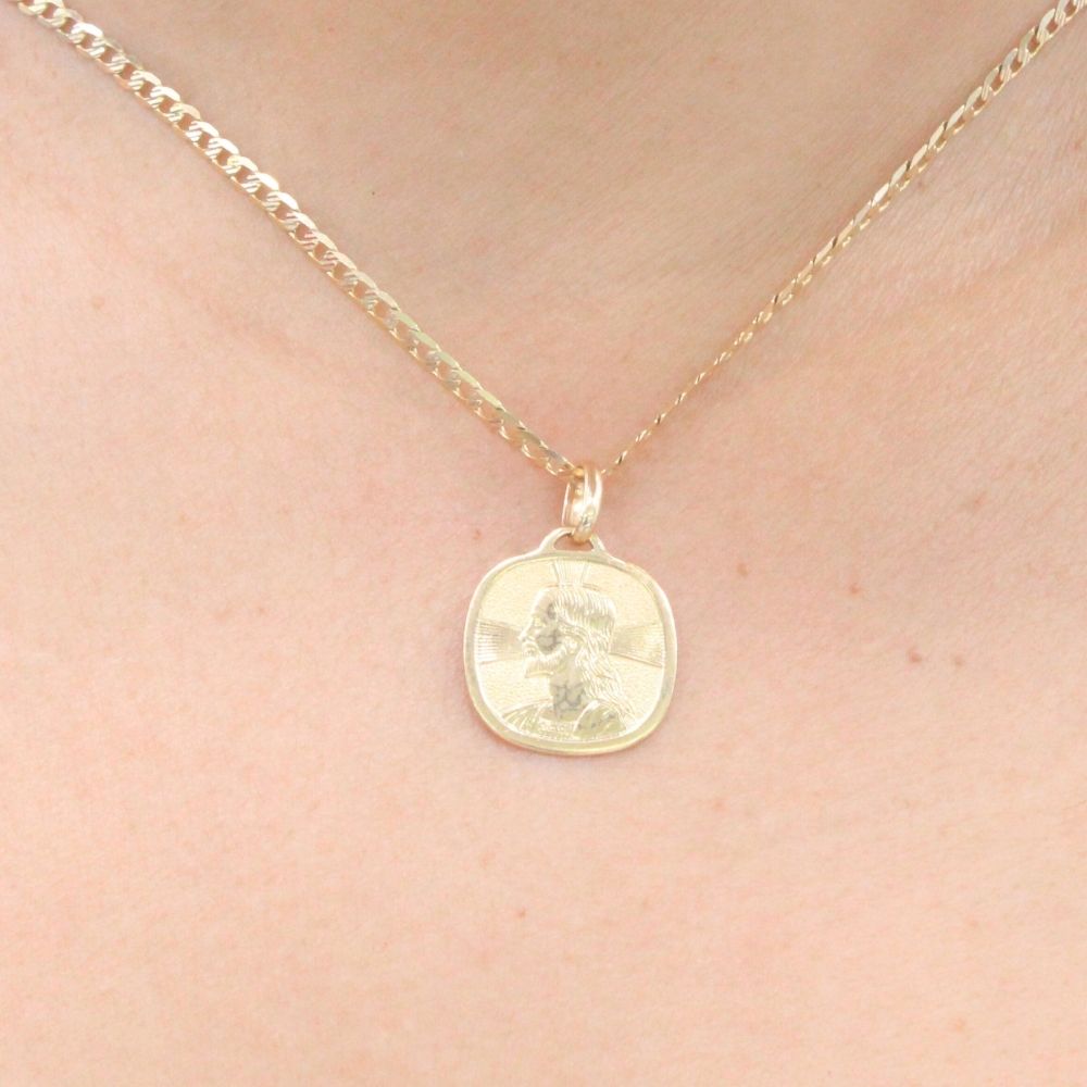 Medalla de Oro 14k del Divino Rostro mod. 9536