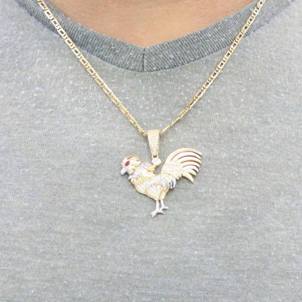 Dije de Oro 14k Diseño de Gallo  mod. 9447