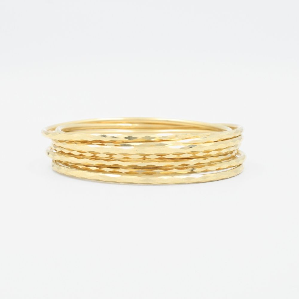 Semanario de Oro 14k de Diseño Semi Sólido con Diamantado Fino mod. 9000