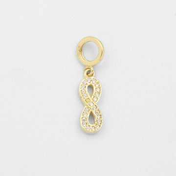 Charm de Oro 14k Aro con Infinito Incrustado con Zirconias mod. 7809