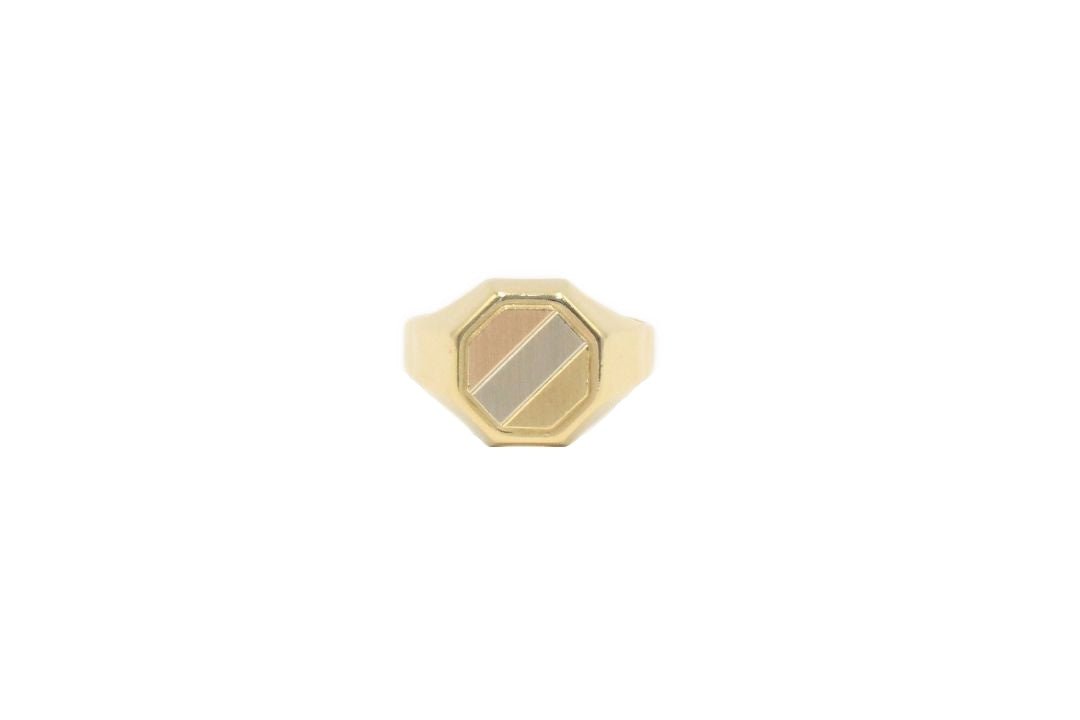 Anillo de Sello Octágono en Oro mod. 5035 - Joyería Orovel’s