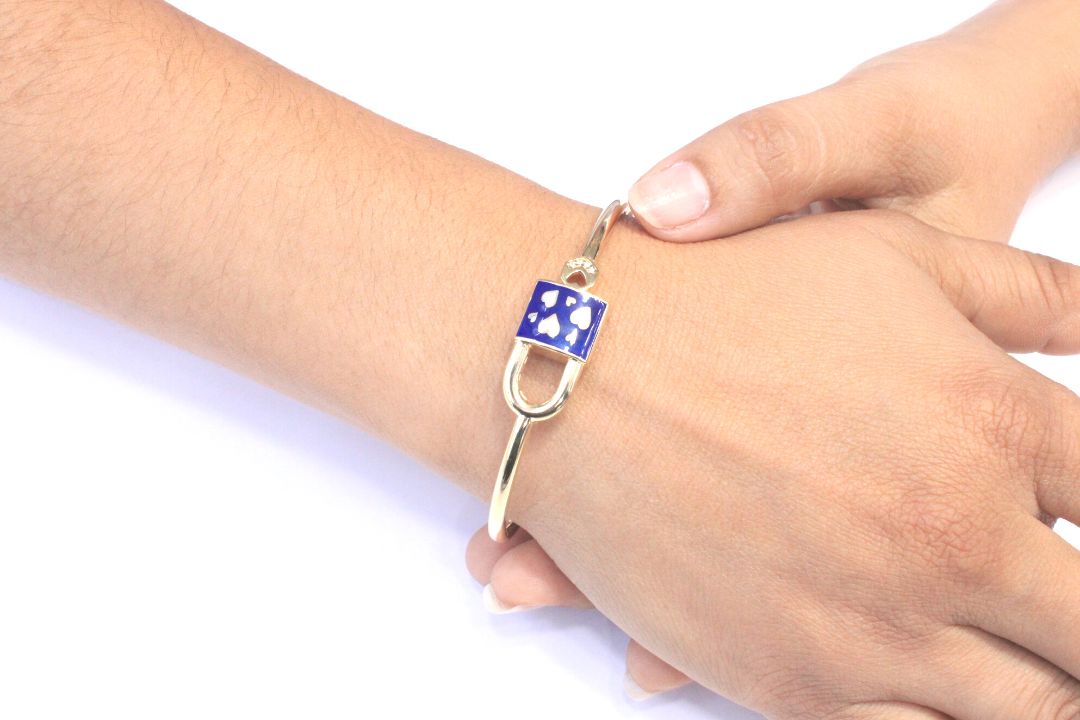 Aro de Oro 14k con Candado de Corazones mod. 5180