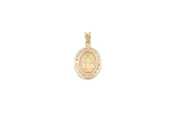 Medalla de Oro 14k Virgen Milagrosa mod. 5040